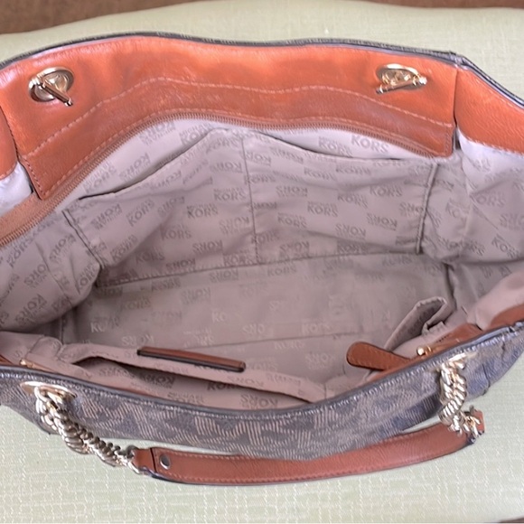 Michael Kors Jet Set Travel Leather & PVC Logo Shoulder Tote - Picture 9 of 9